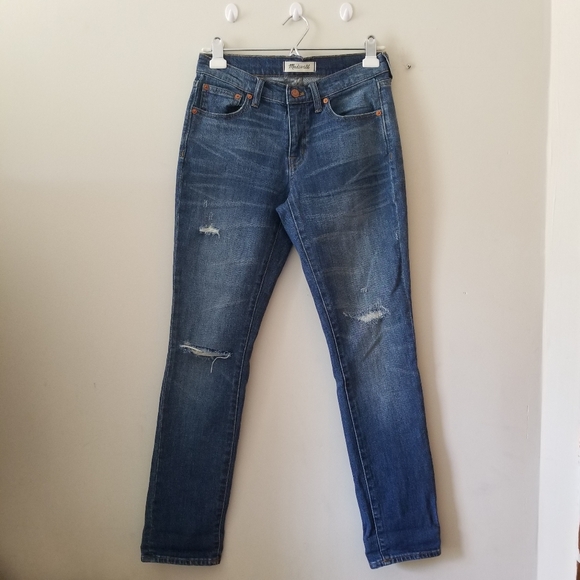MADEWELL The Slim Boyjean Rip & Repair Edition in Brinville Size 25 High Waist - Picture 3 of 10